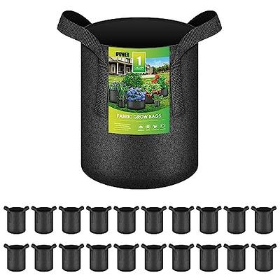 Mars Hydro 5-Pack 10Gallon Fabric Plant Grow Bag Black with Handles