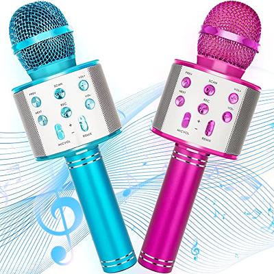 Ankuka Kids Karaoke Microphone 2 Pack, Wireless Bluetooth Karaoke