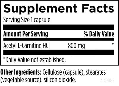 Acetyl L-Carnitine 500 mg 100 Caps by Swanson Premium