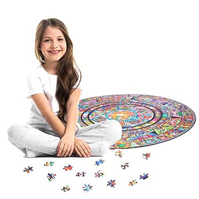 Bgraamiens Puzzle-Aztec Totem-1000 Pieces Round Puzzle Color