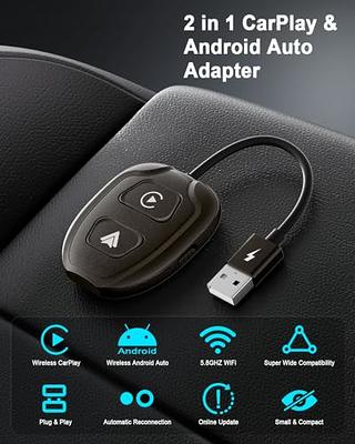 LXJADAP Wireless Android Auto Adapter,Android Wireless Car Dongle,2023  Upgraded Version,Suitable for All Cars Factory Wired Android Auto,Plug and