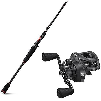 Sougayilang Baitcaster Combo, 2Pc Baitcasting Fishing Rod and Reel Combo,  Twin-Tip M/MH Fishing Pole and Baitcasting Reel