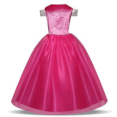 GJDAMFD Little Girls Elegant Pink Princess Dress up Clothes