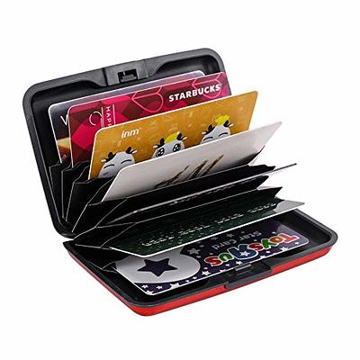 ELFISH Mini RFID Aluminum Wallet Credit Cards Holder Business Card Case  Metal ID Case for Men Women (Red) - Yahoo Shopping