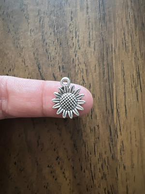 Sunflower Charms, Silver Charm, Flower Charm Pendants For Jewelry