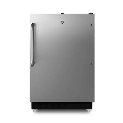 18.5 in. W, 4.5 cu. ft. 2-Door Mini Refrigerator, with Freezer in Platinum  Steel