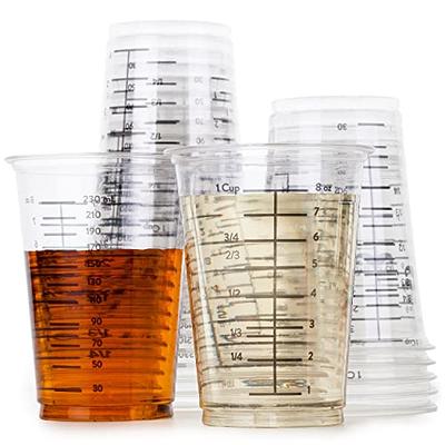 Disposable Clear Graduated Measuring Cup 8 oz