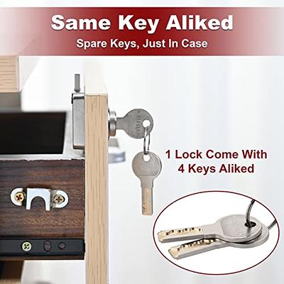 Naissian Cabinet Locks with Keys, Home Desk Lock for Drawer 7/8