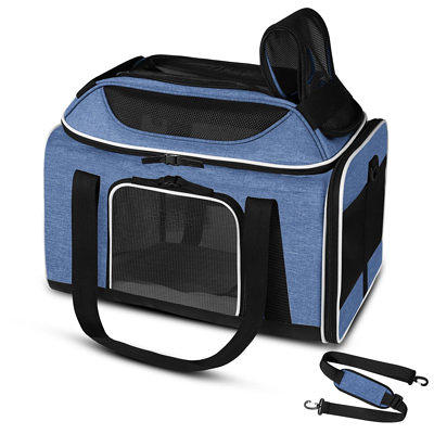  Wakytu TSA Approved Pet Carrier for Small Cats Dogs, Travel Bag  with Adequate Ventilation, 5 Mesh Windows, 3 Entrance, Locking Safety  Zippers, Padded Shoulder and Carrying Strap, Small : Pet Supplies