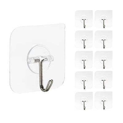 pickpiff 6-Pack Adhesive Hooks for Hanging, Extra Sticky Stainless Bathroom  Towel Hanger, Holds up to 13LB, Coat Hooks for Door or Shower Tile Wall