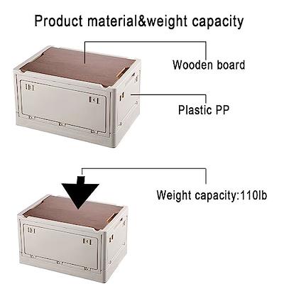 iMounTEK Foldable Storage Bins Stackable Storage Box Basket Drawers in White