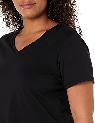 Lands' End Women's Plus Size Relaxed Supima Cotton Long Sleeve V