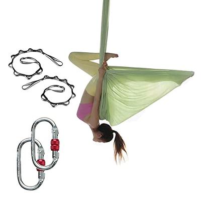 Aum Active Aerial Yoga Hammock - Durable Aerial Silk with Extension Straps,  Carabiners, and Pose Guide - Aerial Silks for Home, Antigravity Yoga