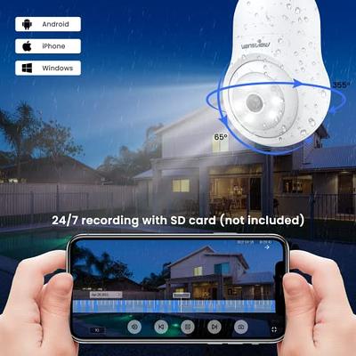  LaView 4MP Bulb Security Camera 5G& 2.4GHz WiFi, 360