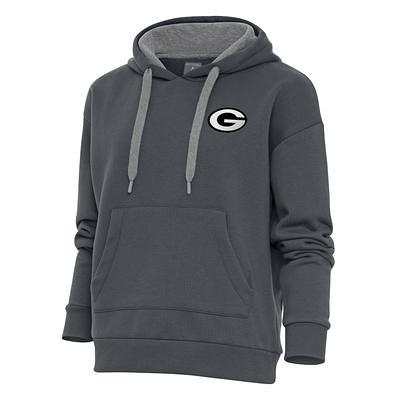 Women's Antigua White Green Bay Packers Victory Pullover Sweatshirt