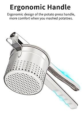 Potato Ricer, Mashed Potato Ricer, Heavy Duty Potato Masher With 3