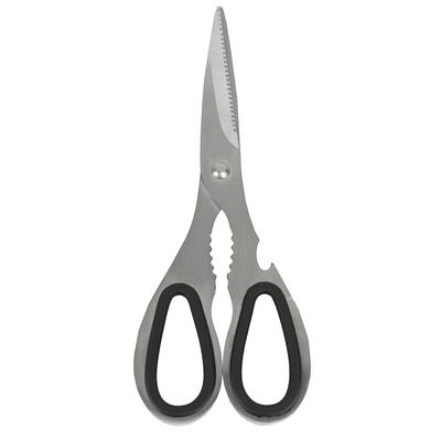 Rachael Ray Professional Multi Shear Kitchen Scissors with Herb Stripper and Sheath, Grey