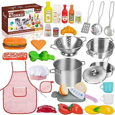 Cutting Pretend Play Food Toys for Kids Kitchen Set Playset Accessories BPA  Free Peel & Cut Toy Food Fruits and Vegetables Toys, Christmas Birthday  Gift for Toddlers Girls Boys Kids Storage Basket 