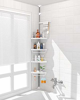 4 Layer Corner Shower Caddy, Adjustable Shower Shelf, Constant Tension  Stainless Steel Pole Organizer, Rustproof 3.3 to 9.8ft (white-) - Yahoo  Shopping