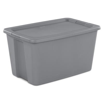 Sterilite 18 Gallon Tote Box Plastic, Gray 