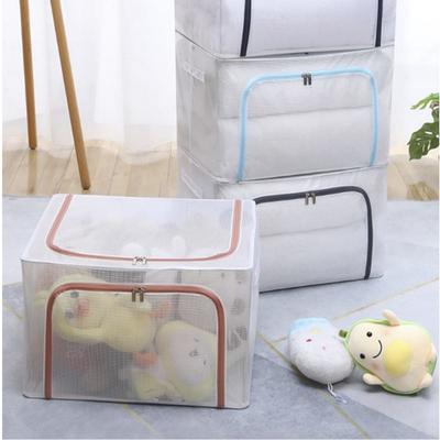 Storage Bins, Foldable Stackable Container Organizer Set with