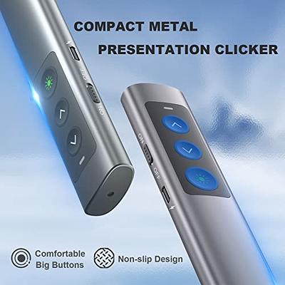 Presentation Clicker for Powerpoint, Wireless Presenter for Presentation,  Laser Pointer Presentation Remote, USB-A & USB-C/Type-C for