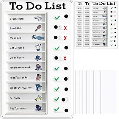 Chore Chart Memo Checklist Board Daily to Do List Planner Check for Kids  Adults Multiple Items and Form Good Habit (My Chores)