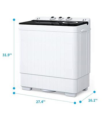 TOREAD Portable Small Washing Machine, 13.5lbs Mini Compact Washer and Dryer Combo, 2 in 1 Apartment Washers with Twin Tub for Laundry, Dorms, College