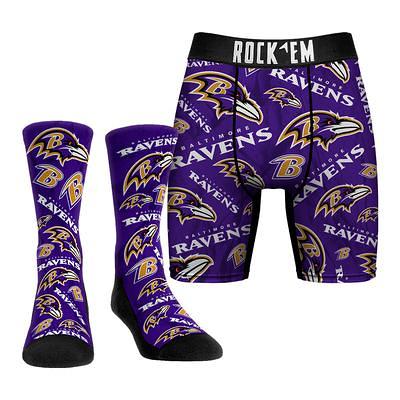 Baltimore Ravens Mitchell & Ness Unisex Interception Crew Socks - White