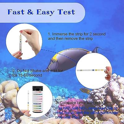 9 in 1 Aquarium Test Strips, 100 Strips Aquarium Test Kits for Freshwater  Saltwater, Aquarium Water Test Kit, Pond Fish Tank Test Strips Testing  Iron