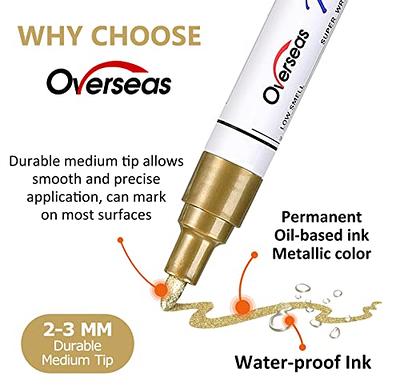 Gold And Silver Metallic Marker Pens Waterproof Permanent Paint Marker Pen  For Painting Pens Student Supplies Craftwork Art - Buy Gold And Silver Metallic  Marker Pens Waterproof Permanent Paint Marker Pen For