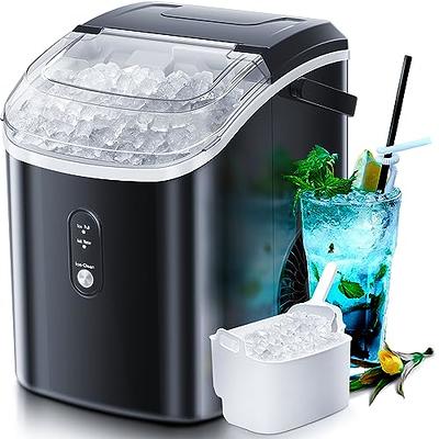 Ice Makers Countertop Nugget Ice Cubes, Portable Ice Maker, Self Cleaning  Pebble Ice Machine, 33lbs/24h, Lower Noise, Small Sonic Ice Maker for Home