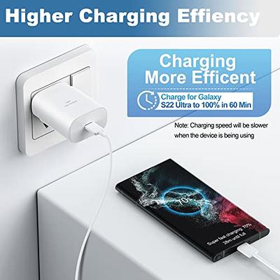  Samsung USB-C Super Fast Charging Wall Charger-25W PD Charger  Adapter with Type-C Cable(6.6ft) for Samsung Galaxy S24/S24  Ultra/S24+/S23/S23 Ultra/S23+/S22/S22+/S22 Ultra/S21/S21+/S21 Ultra/Note20  : Cell Phones & Accessories