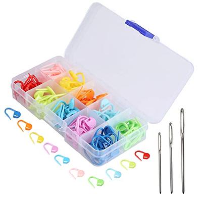 61pcs Yarn Needle Set, Bent Tapestry Needles for Crocheting, Plastic Sewing  Needles, Big Eye Blunt Needles with Colorful Knitting Stitch Markers and