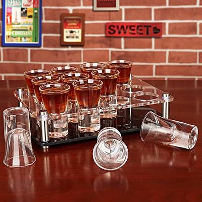 The Wine Savant Set of 4, Dumbbell Beer & Whiskey Glasses, Giant Lifti