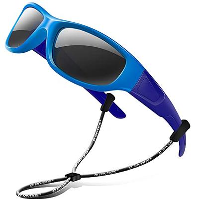 RIVBOS Kids Sunglasses Boys with Strap Polarized Rubber Flexible Shades for  Toddler and Children Age 3-10 RBK037-Blue&blue - Yahoo Shopping