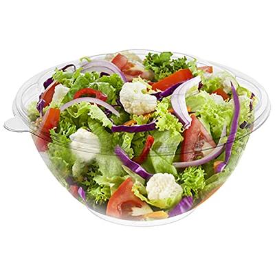 Fit Meal Prep 50 Pack 32 oz Clear Plastic Salad Bowls with