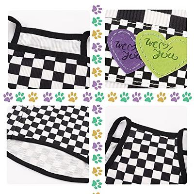 SZAT PRO Striped Teacup Pet Dog T-Shirts, 100% Cotton Tank Vest for Small  Dogs and Cats, Sleeveless Puppy Clothes for Chihuahua Yorkie Purple,X-Small