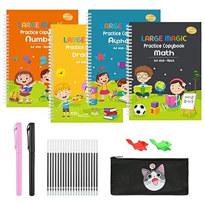 4pcs English Version Groove Copybook For Students' Handwriting