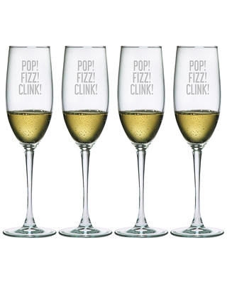Pop Fizz Clink Champagne Glass Set of 2