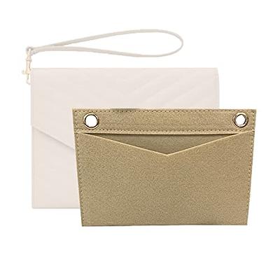 Constance Slim Wallet Strap Insert Constance Conversion Kit with Gold Chain  Constance Slim Wallet Insert Wallet on Chain (Beige, 120cm Silver Chain)