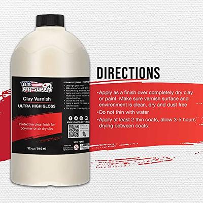 Air Dry Clay Glaze, Clay Varnish for Air Drying Clay, Clear Acrylic Varnish  for Craft Pottery Waterproof & Matte Finish