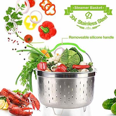 Instant Pot Steamer Basket Official Silicone Accessory, Compatible with  6-quart and 8-quart Cookers in Green