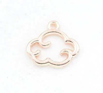 10pcs/lot Gold CZ Paved Heart Letter Charm, Charms