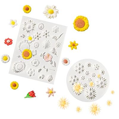 Mini flowers silicone mold for fondant polymer clay cake decor