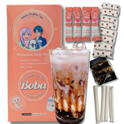 At Home Sweet Lychee Syrup Black Tea Starter Bubble Boba Tea Kit
