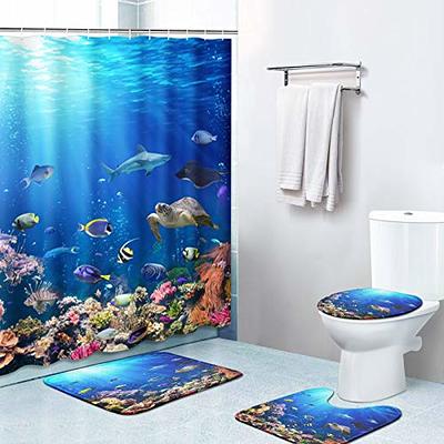 Lush Decor Whale Shower Curtain - Fabric Ocean Fish Animal Print Design for  Kids, 72 x 72, Navy - Yahoo Shopping
