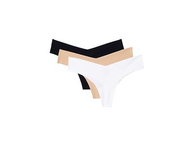 Commando Classic Thong 3-Pack (Black/Beige/White) Women's