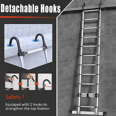 Telescopic Ladder with Hooks, ARCHOM Telescoping Ladder with