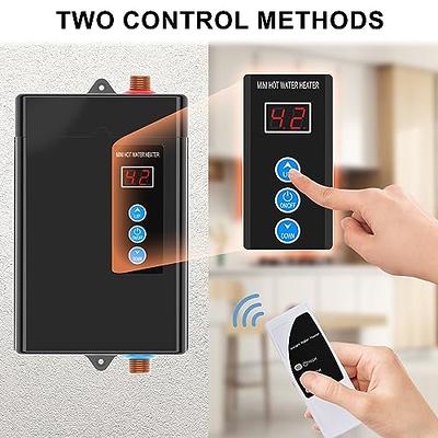 Instantaneous Tankless Water Heater, Small mini 110V with remote control  operation,Constant Temperature Heating for Kitchen and Bathroom, LCD Touch